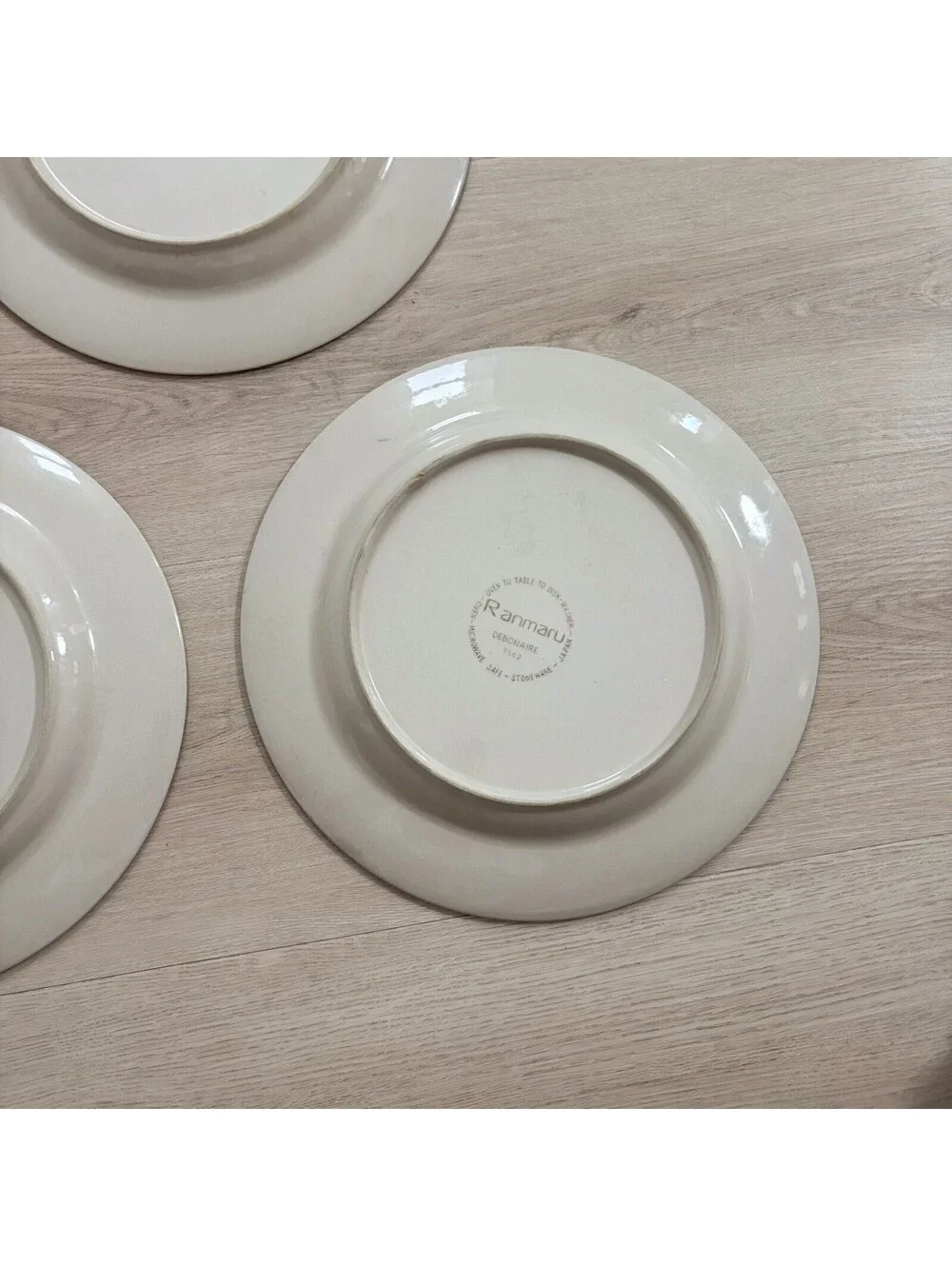 (3) Ranmaru Debonaire White Floral Dinner Plates 10.5